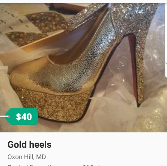 Gold heels - Picture 2 of 2